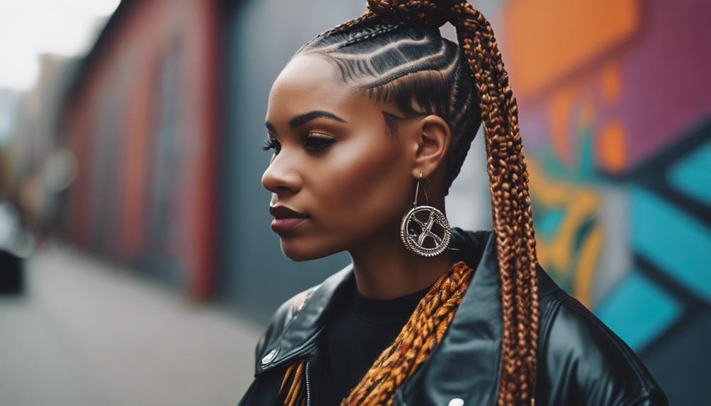 intricate braided cornrow hairstyle