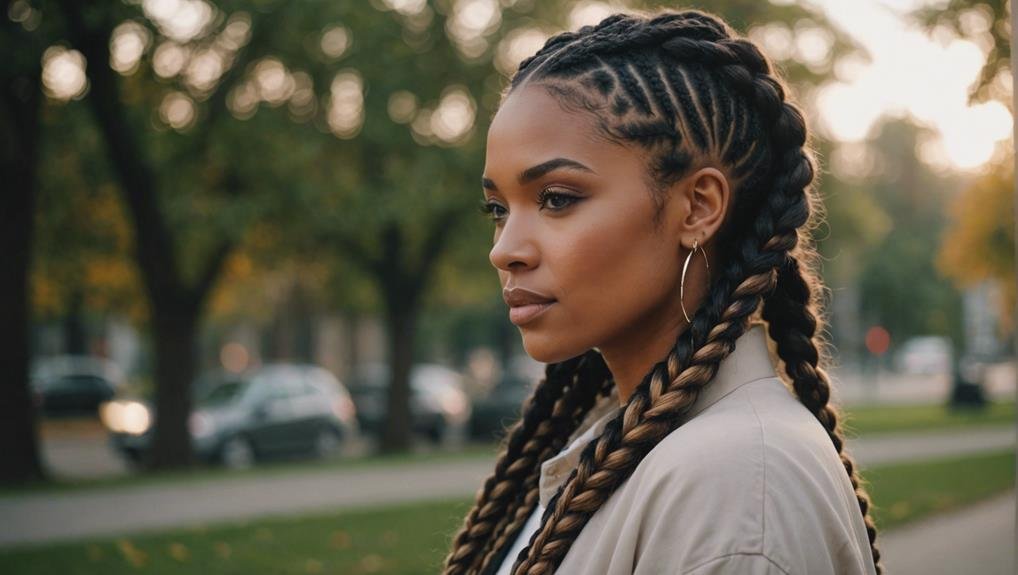 unique hairstyle with highlights