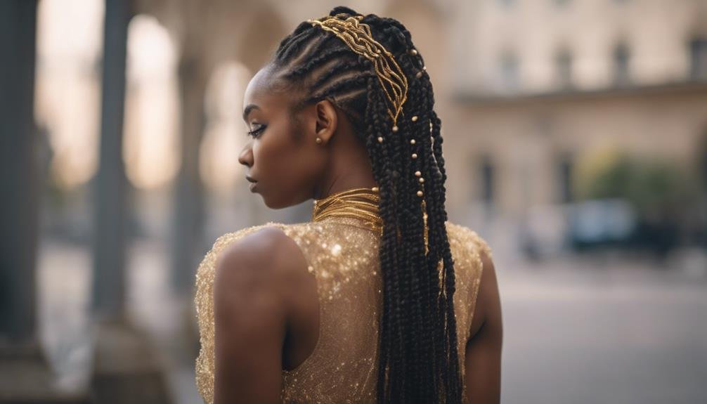 braided hairstyle with flair