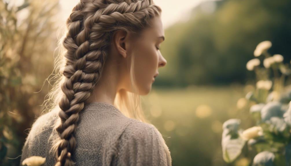 styling hair with braids