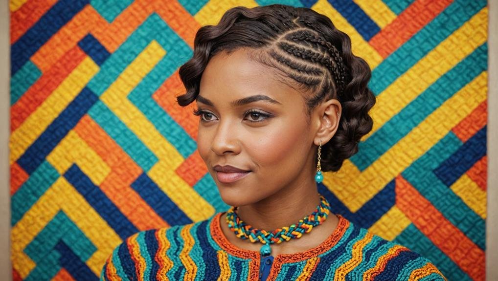 zig zag braids on short hair