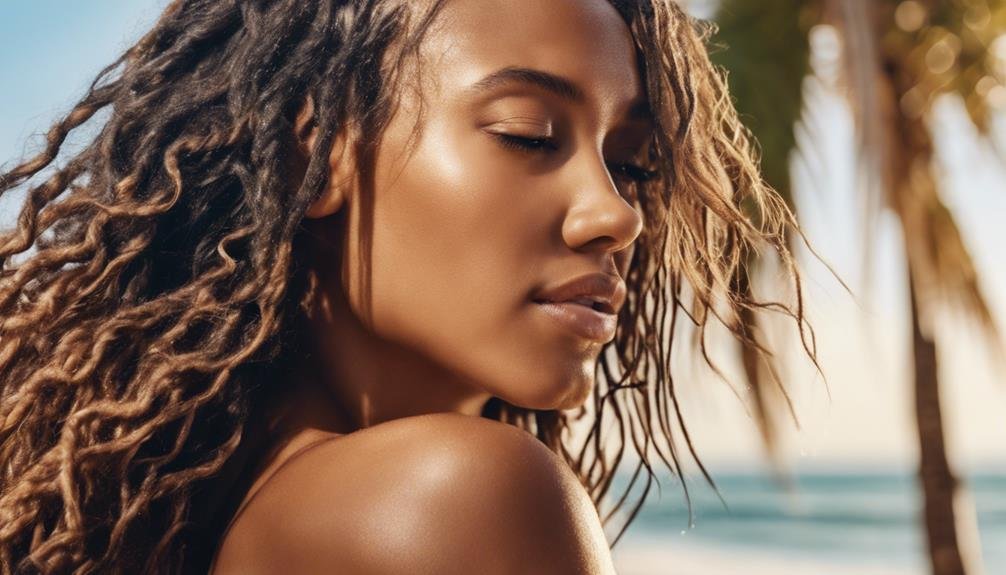 braided hair by waterfall