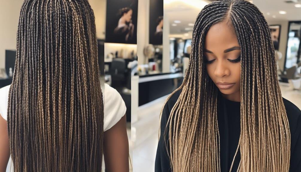 intricate box braids style
