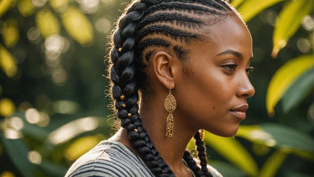 braided hair with cornrows