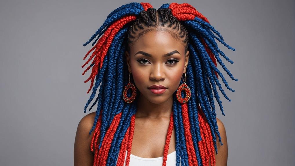 creative hairstyle with yarn