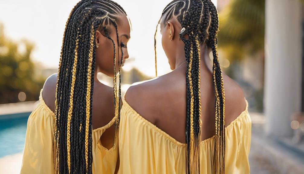 stylish braids with lemonade